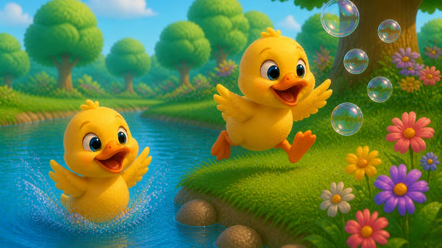 Scene 11 - Five Little Ducks – Splash Splash! 🦆💦 | Fun Counting Song for Kids | TinyTale Town