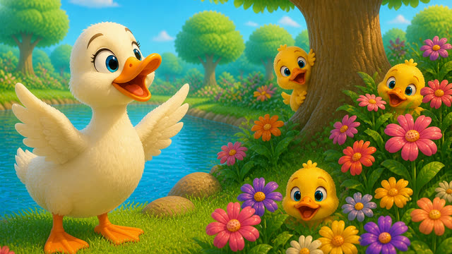 Scene 13 - Five Little Ducks – Splash Splash! 🦆💦 | Fun Counting Song for Kids | TinyTale Town