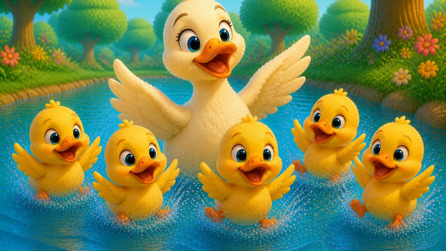 Scene 15 - Five Little Ducks – Splash Splash! 🦆💦 | Fun Counting Song for Kids | TinyTale Town