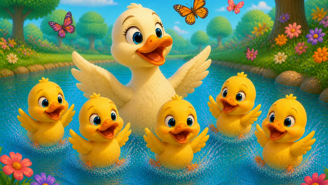 Scene 16 - Five Little Ducks – Splash Splash! 🦆💦 | Fun Counting Song for Kids | TinyTale Town