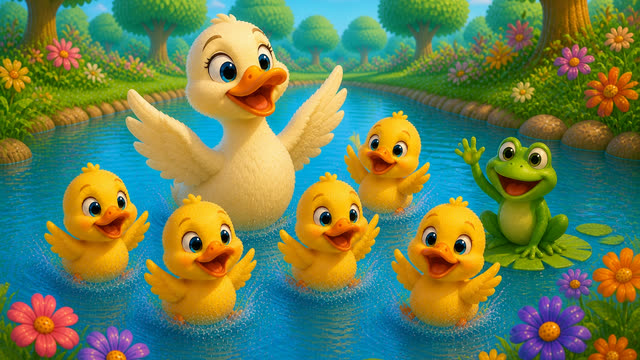 Scene 17 - Five Little Ducks – Splash Splash! 🦆💦 | Fun Counting Song for Kids | TinyTale Town