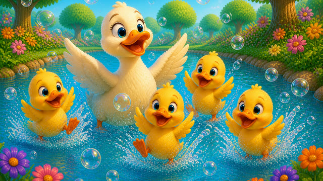 Scene 18 - Five Little Ducks – Splash Splash! 🦆💦 | Fun Counting Song for Kids | TinyTale Town