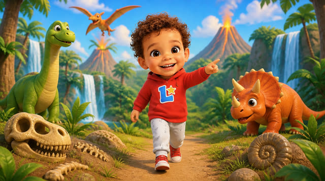 Scene 2 - Leandro lernt die Dinosaurier kennen