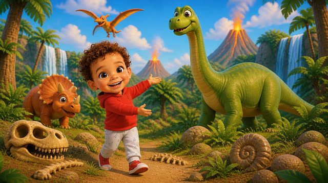 Scene 3 - Leandro lernt die Dinosaurier kennen