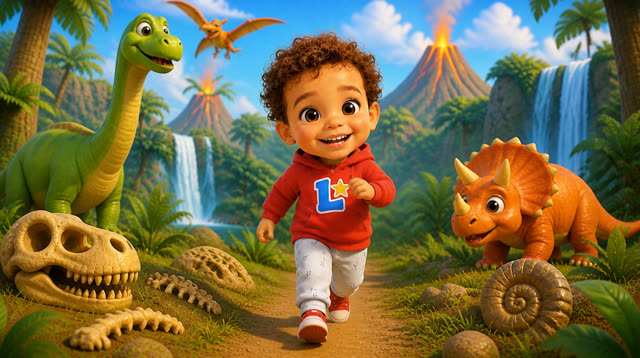 Scene 4 - Leandro lernt die Dinosaurier kennen