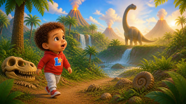 Scene 5 - Leandro lernt die Dinosaurier kennen
