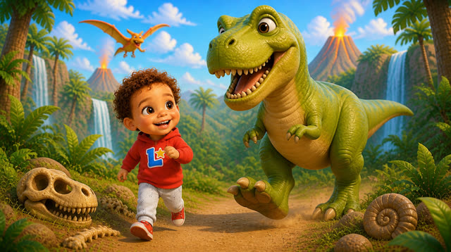 Scene 6 - Leandro lernt die Dinosaurier kennen