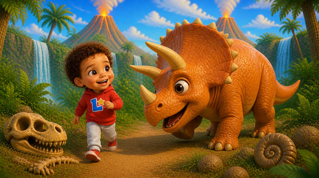 Scene 10 - Leandro lernt die Dinosaurier kennen