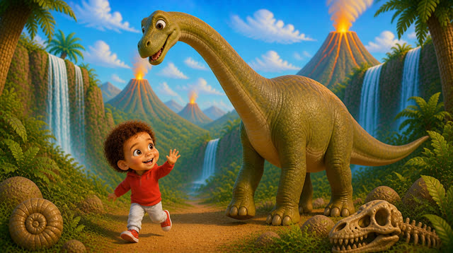 Scene 12 - Leandro lernt die Dinosaurier kennen