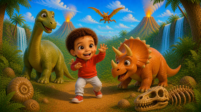 Scene 15 - Leandro lernt die Dinosaurier kennen