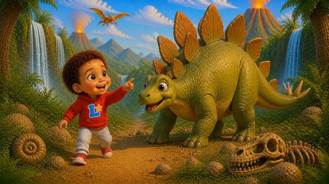 Scene 16 - Leandro lernt die Dinosaurier kennen
