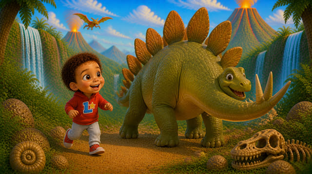 Scene 17 - Leandro lernt die Dinosaurier kennen