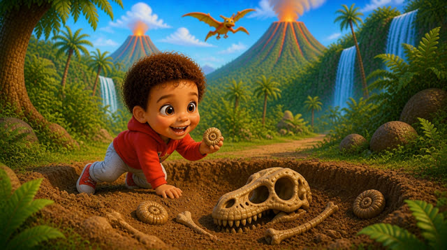 Scene 18 - Leandro lernt die Dinosaurier kennen