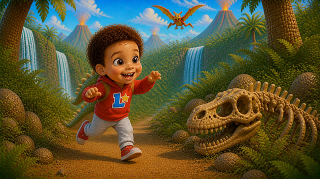 Scene 19 - Leandro lernt die Dinosaurier kennen