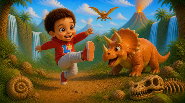Scene 20 - Leandro lernt die Dinosaurier kennen