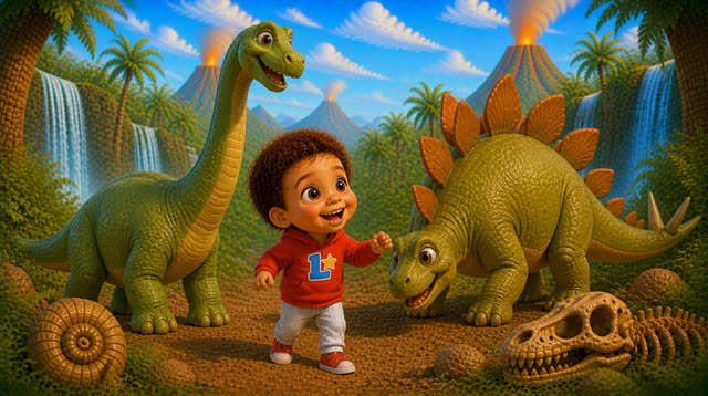 Scene 22 - Leandro lernt die Dinosaurier kennen