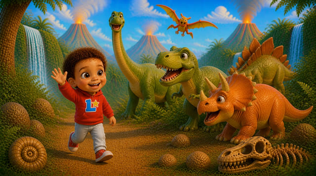 Scene 23 - Leandro lernt die Dinosaurier kennen