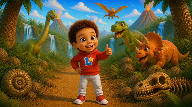 Scene 24 - Leandro lernt die Dinosaurier kennen