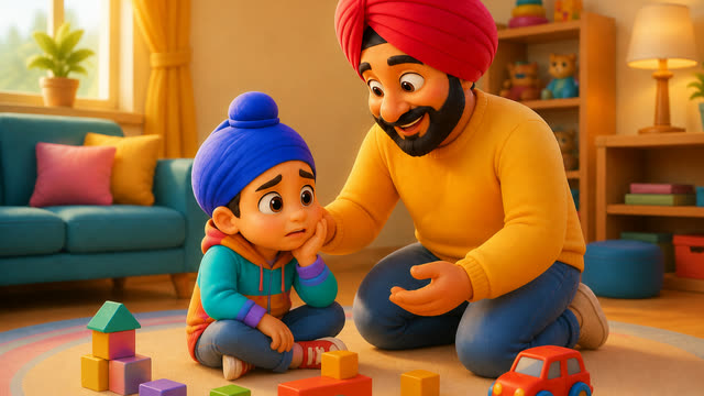 Scene 5 - Mere Papa Super Papa 💙 | Father’s Day Punjabi Kids Rhyme | TinyTale Town Punjabi