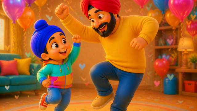 Scene 16 - Mere Papa Super Papa 💙 | Father’s Day Punjabi Kids Rhyme | TinyTale Town Punjabi