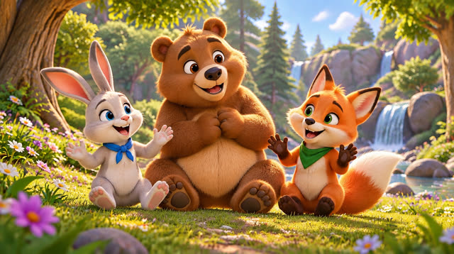 Scene 2 - Bunny, Bear and Fox — Let's Dance!