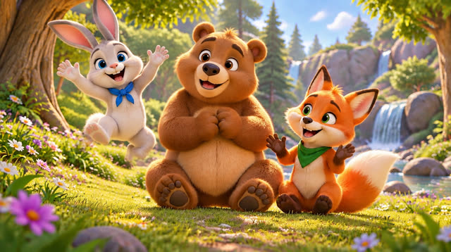 Scene 3 - Bunny, Bear and Fox — Let's Dance!