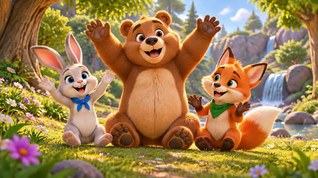 Scene 4 - Bunny, Bear and Fox — Let's Dance!