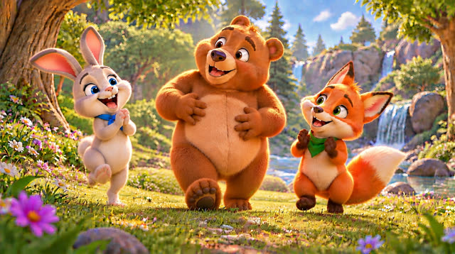 Scene 19 - Bunny, Bear and Fox — Let's Dance!