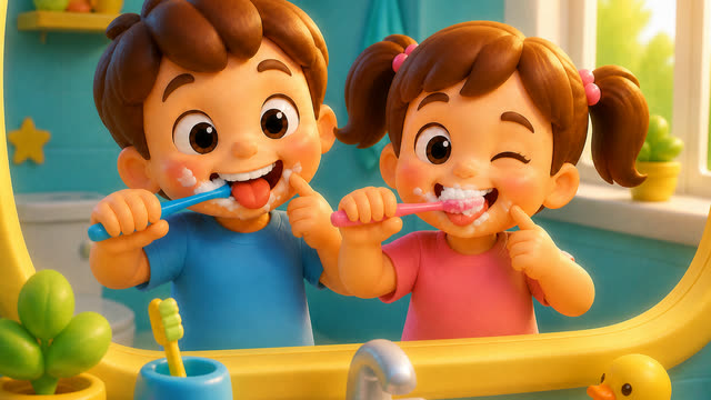 Scene 14 - Dino Brush Time