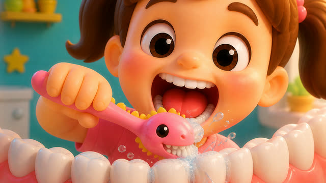 Scene 15 - Dino Brush Time