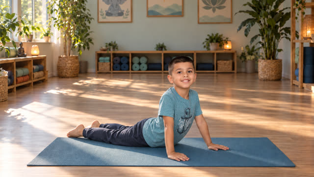 Scene 2 - Child Yoga 5 Poses
