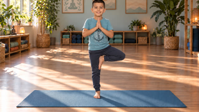 Scene 5 - Child Yoga 5 Poses