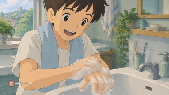 Scene 5 - يلا نغسل يدينا مع فقاعة