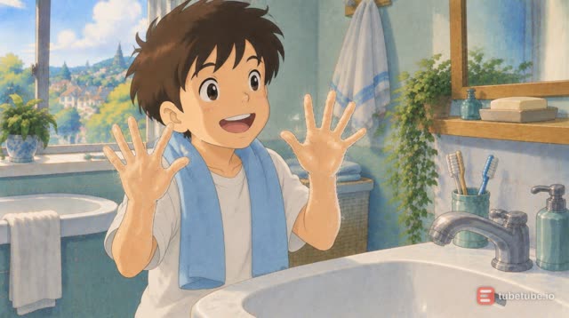 Scene 15 - يلا نغسل يدينا مع فقاعة