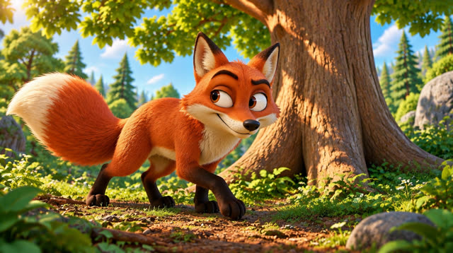 Scene 4 - The fox and the crow