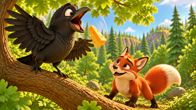 Scene 15 - The fox and the crow