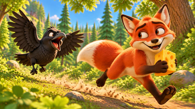 Scene 18 - The fox and the crow