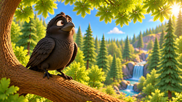 Scene 22 - The fox and the crow