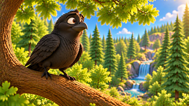 Scene 24 - The fox and the crow