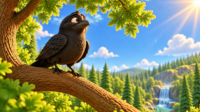 Scene 27 - The fox and the crow