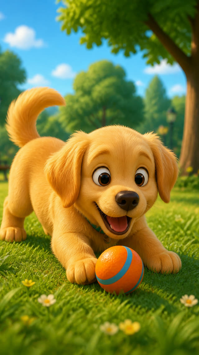 Scene 1 - THE TINY GOLDEN PUPPY