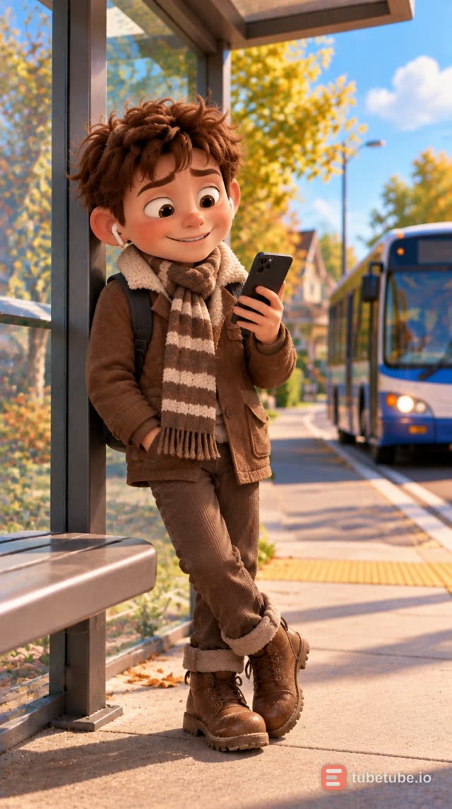 Scene 10 - Kids going to school with bus