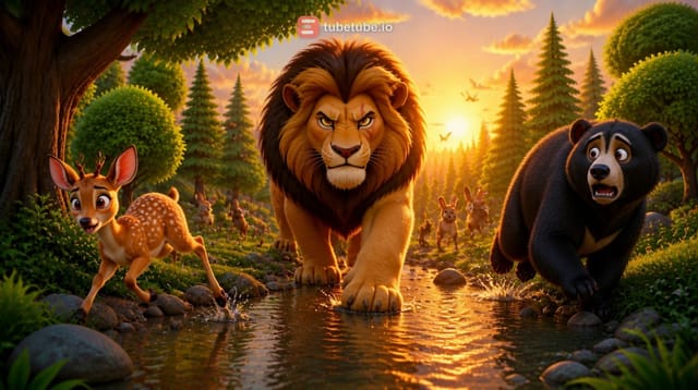 The Clever Rabbit and the Arrogant Lion
