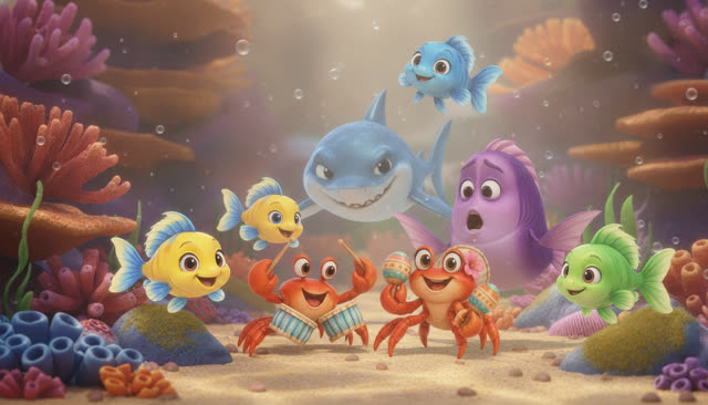 Scene 10 - Fünf kleine Fische