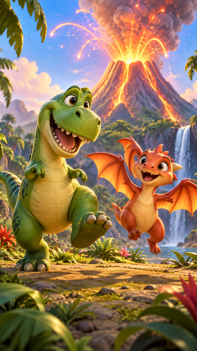 Scene 1 - Rexy & Flame's Volcano Dance! 🦖🔥
