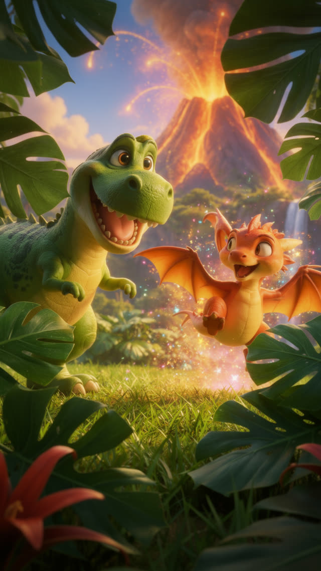 Scene 4 - Rexy & Flame's Volcano Dance! 🦖🔥