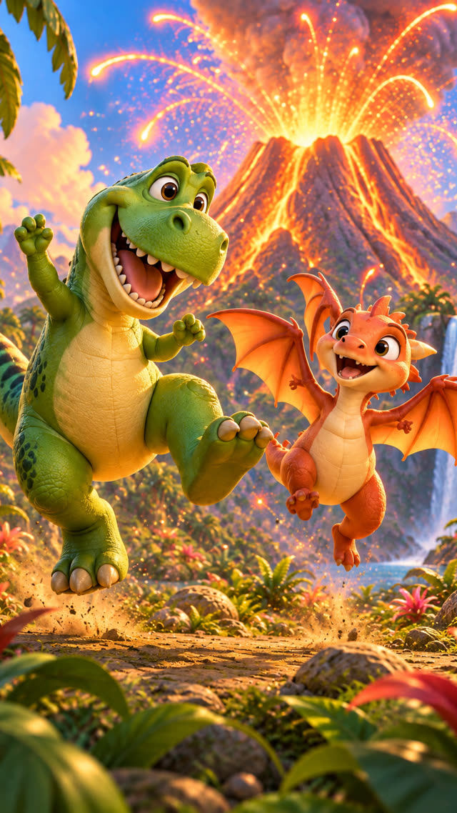 Scene 6 - Rexy & Flame's Volcano Dance! 🦖🔥