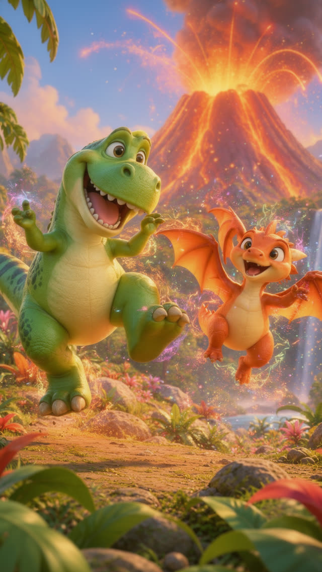 Scene 8 - Rexy & Flame's Volcano Dance! 🦖🔥