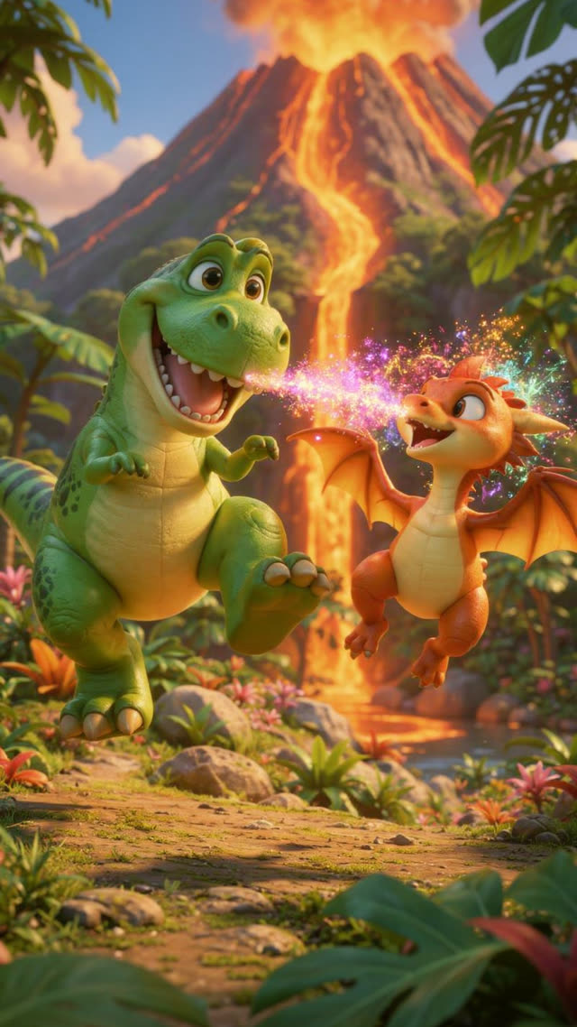 Scene 9 - Rexy & Flame's Volcano Dance! 🦖🔥