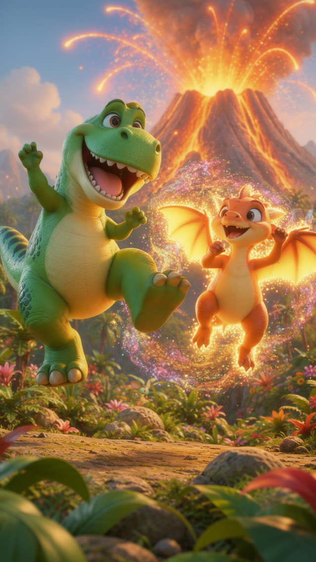 Scene 11 - Rexy & Flame's Volcano Dance! 🦖🔥